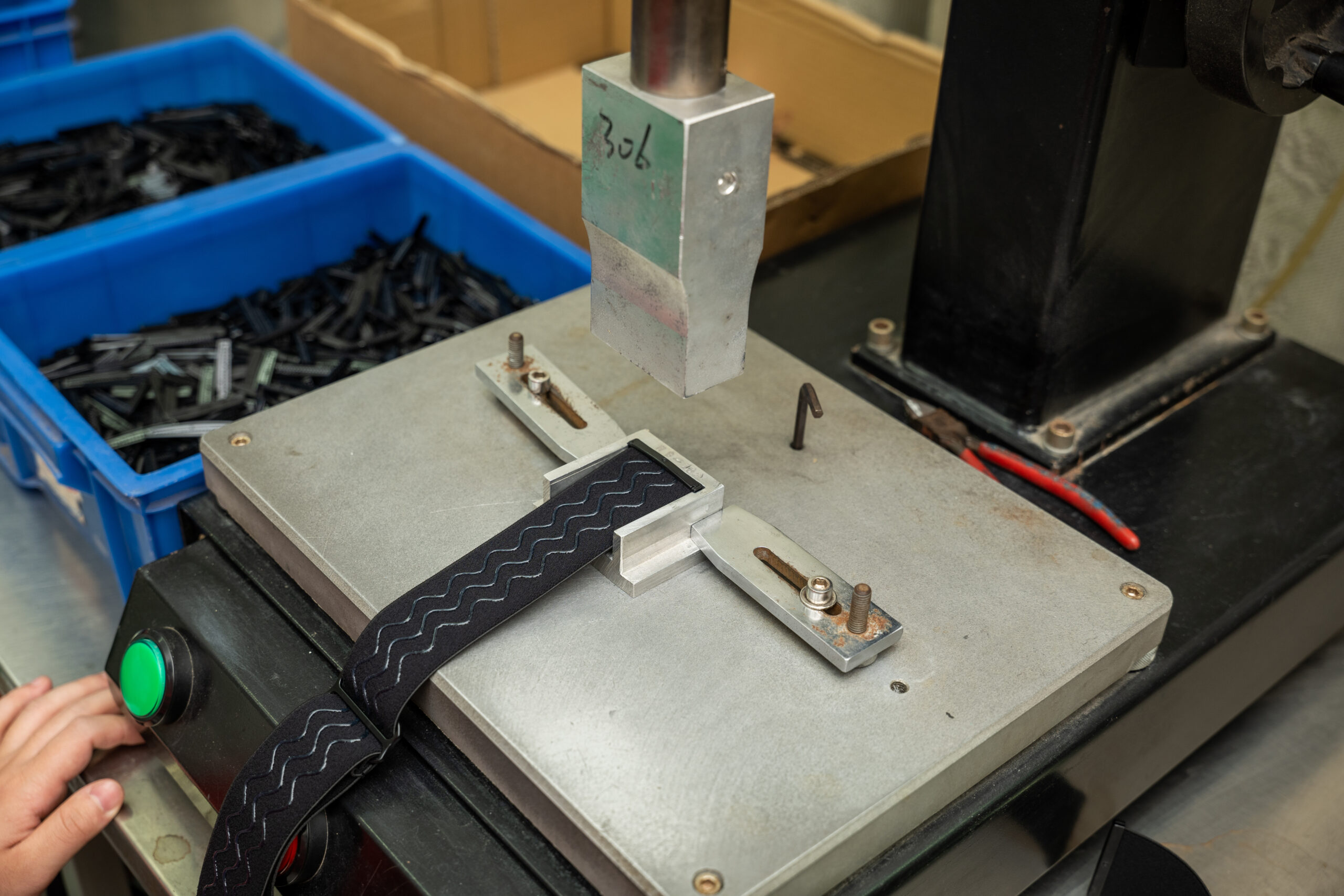 Welding frame components together